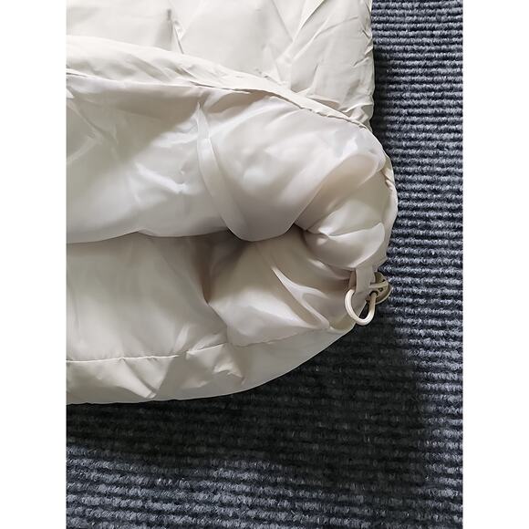 Puffit Cream Womens L High Neck Puffer Vest Side Pockets Outerwear Cozy - Picture 9 of 10